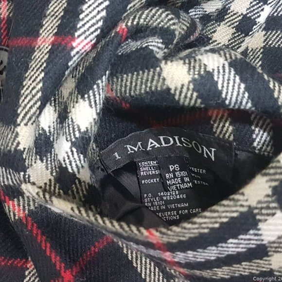 Woman's Madison Reversible Jacket Plaid or Solid Black - Picture 2 of 14